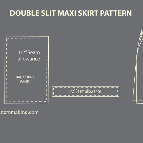Make a Double Slit Maxi Skirt Pattern 