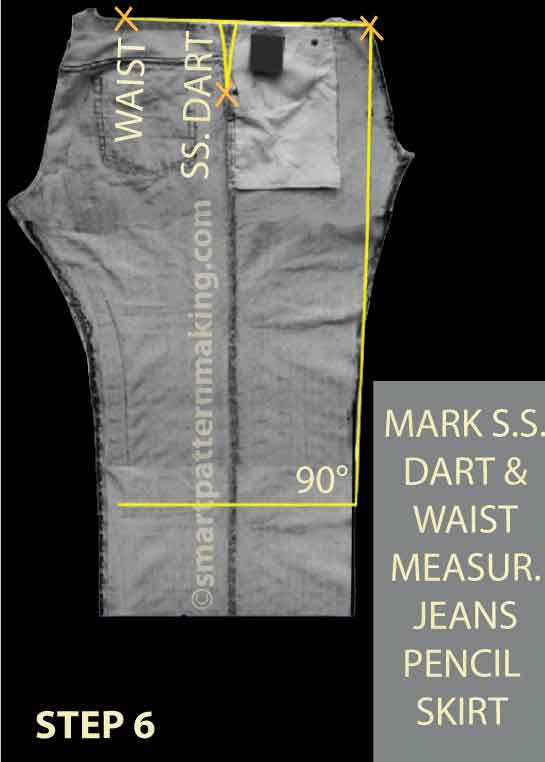 Pencil-Skirt-Mark-Side Seam Dart and Waist-Measurement-Step-6