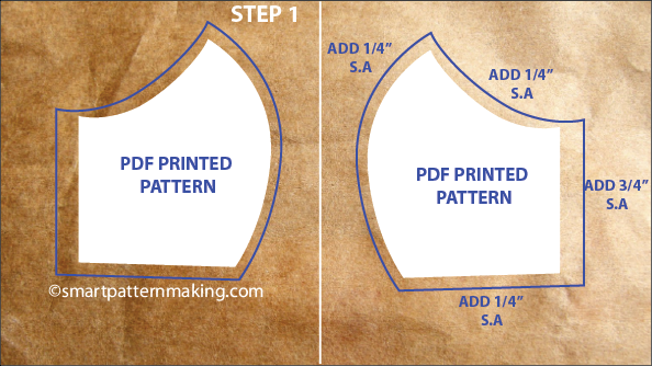 Step 1. Drafting Mask On Paper. Free PDF Mask pattern