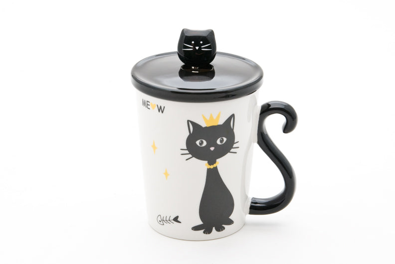 Lid for mug - Bienauchaud - Black Cat Sleepy - Pylones