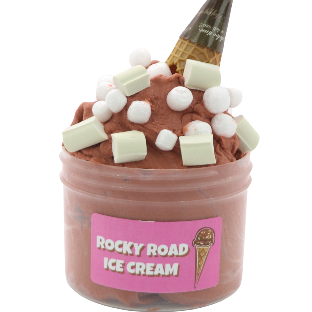 rocky road ice cream with real marshmallows