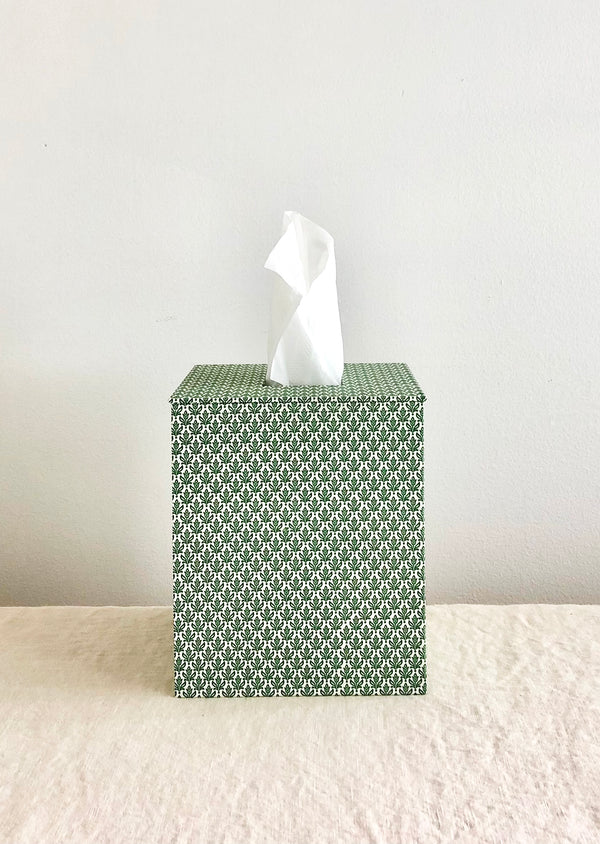 Kim Seybert Mirage Green/Multi Tissue Box