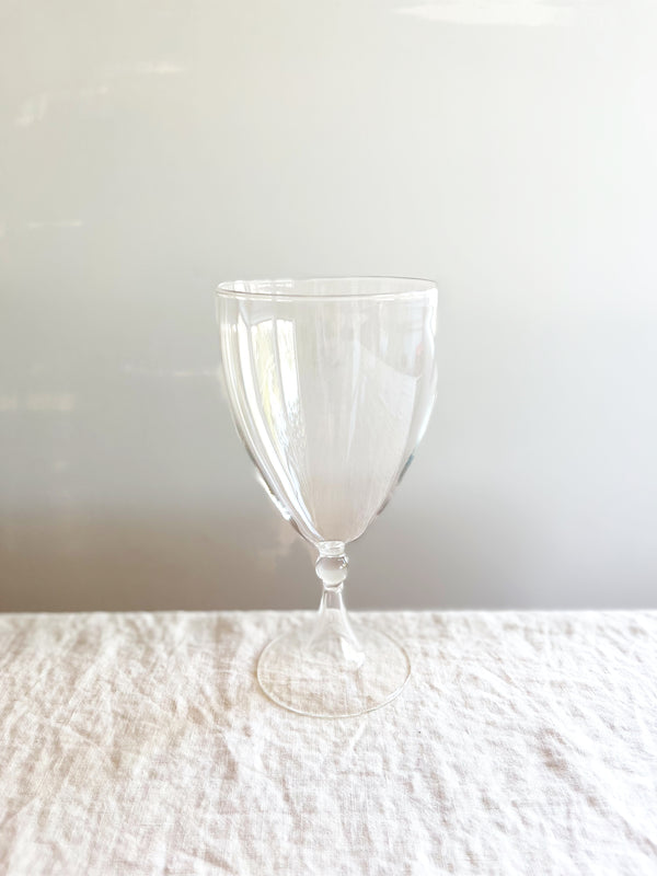 Vintage Hollow Stem Wine Glasses, Set of 5, After Dinner Drinks