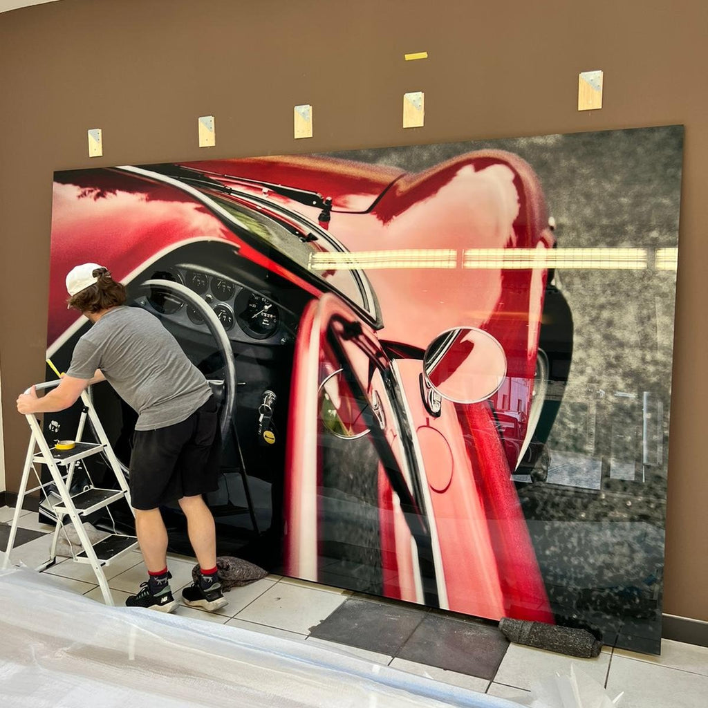 acrylic glass automotive wall art uk