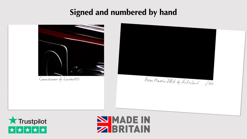 signed and numbered limited edition aston martin prints that are made in britain