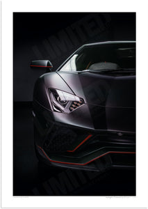 Lamborghini Aventador (matt black) Framed Wall Art | Limited100