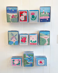 Macrae Skye stationery in eco-friendly boxes, on display at the Macrae Skye store in Amagansett