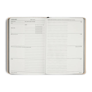 2024 Daily Planner: Charcoal Bookcloth