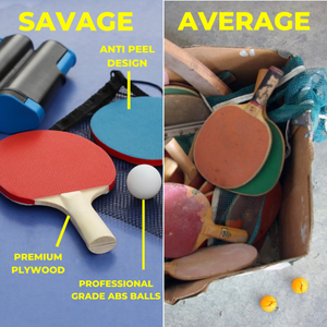 Retractable Tabletop Tennis Game Set Shape Savages