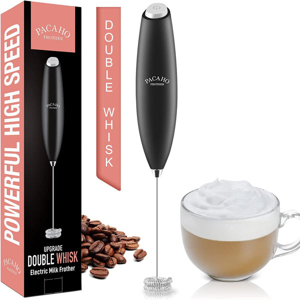 Double Whisk Milk Frother Handheld Mixer Caribbean Aqua