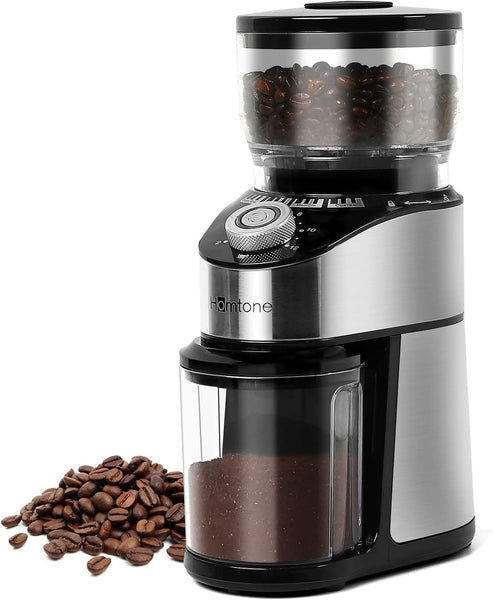 BEEONE Conical Burr Coffee Grinder with Digital Control, Espresso Grinder  with 31 Precise Settings for 1-10 Cups, Coffee Grinder Electric with Time