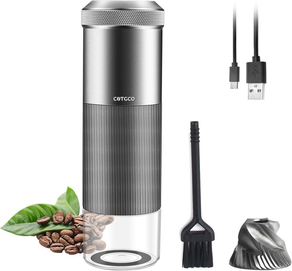 Portable Electric Burr Coffee Grinder machine-Small Coffee Bean – CONQUECO