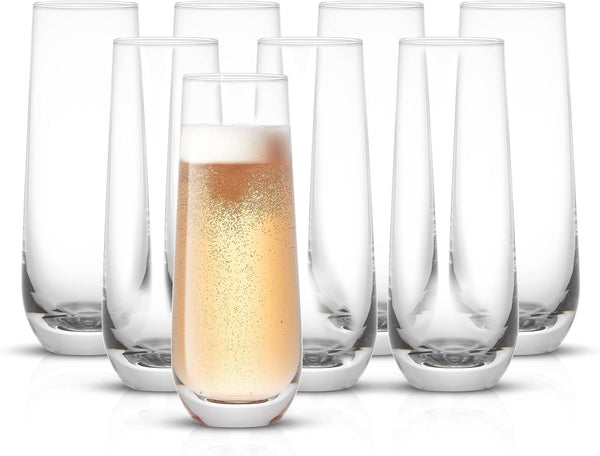 Trinkware Goldosa Stemless Champagne Flute Glasses with Gold
