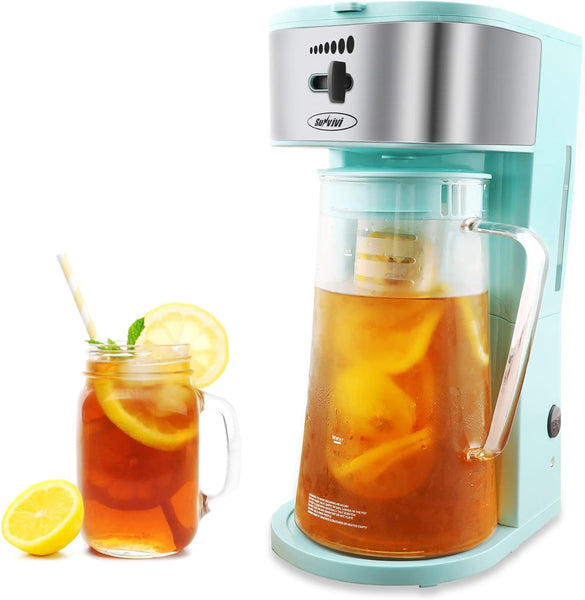 West Bend IT500 Iced Tea Maker or Iced Coffee Maker Includes an Infusion  Tube to Customize the Flavor, Features Auto Shut-Off, 2.75-Quart, Black