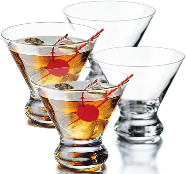 Youngever 6 Pack Plastic Martini Glasses, 10 Ounce Shatterproof