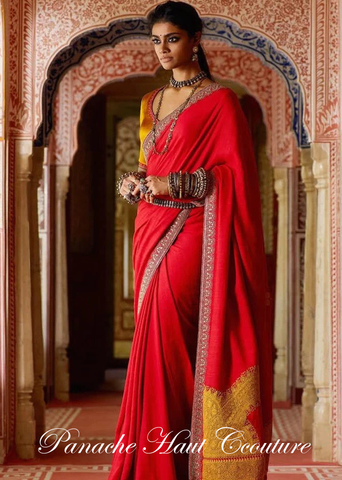 Red Color Wedding Saree