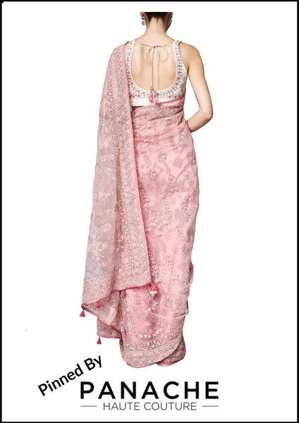 Pink Saree with Gotta Patti Blouse