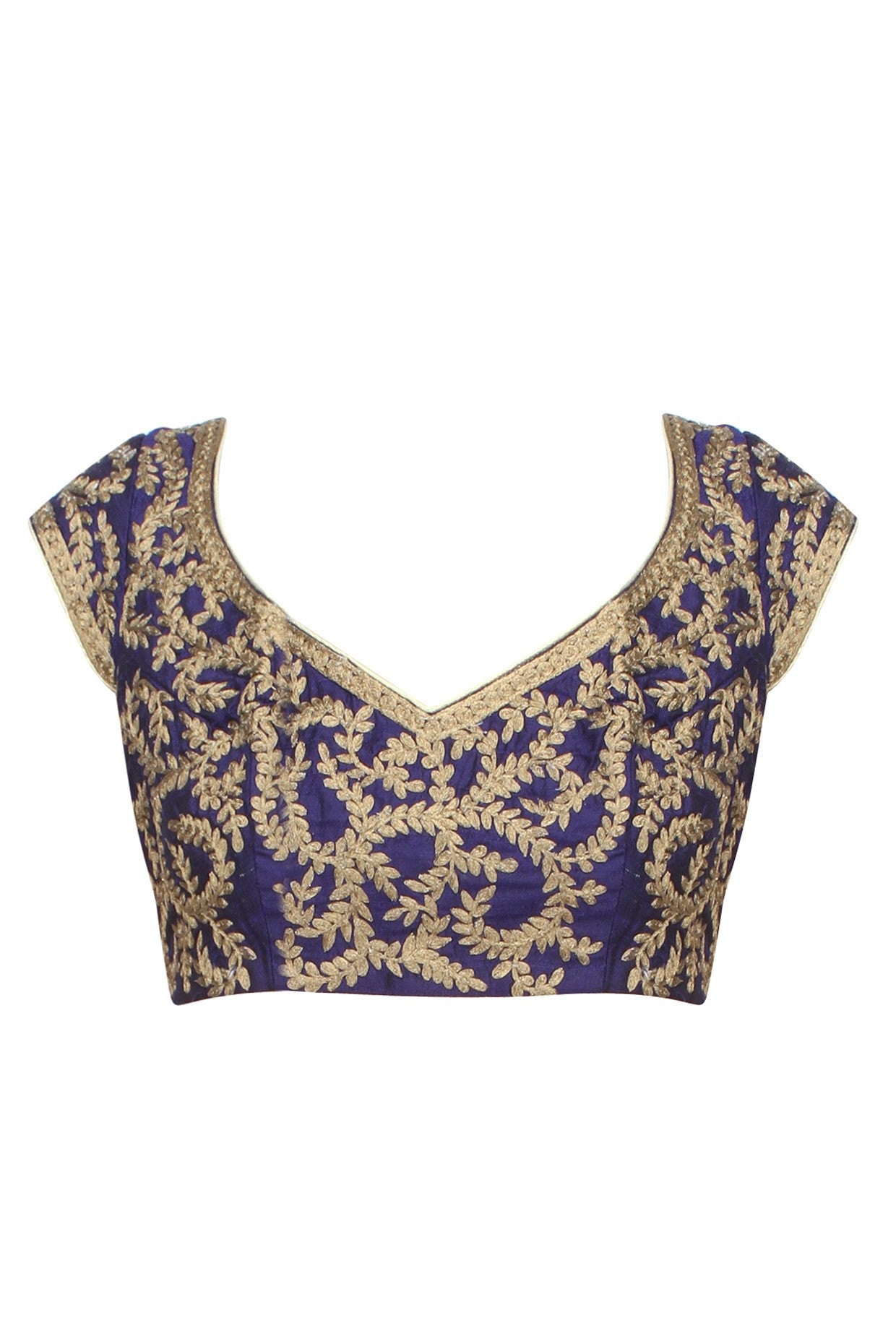 Purple colour embroidered blouse – Panache Haute Couture