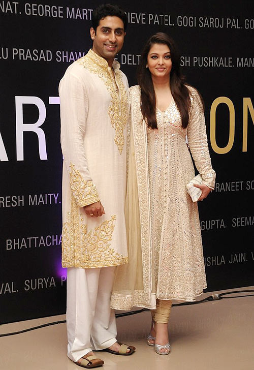 off white anarkali suits