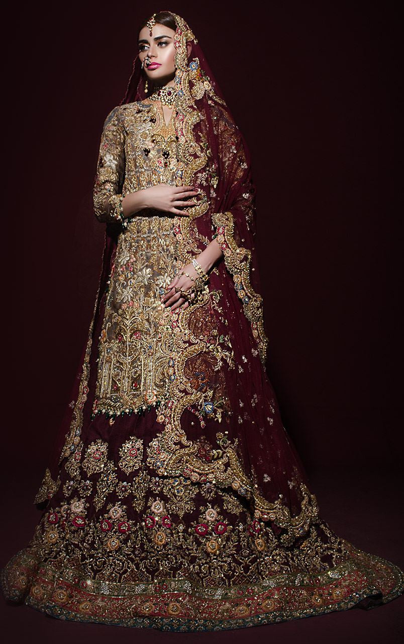 Heavily Embroidered Bridal Lehenga Panache Haute Couture 