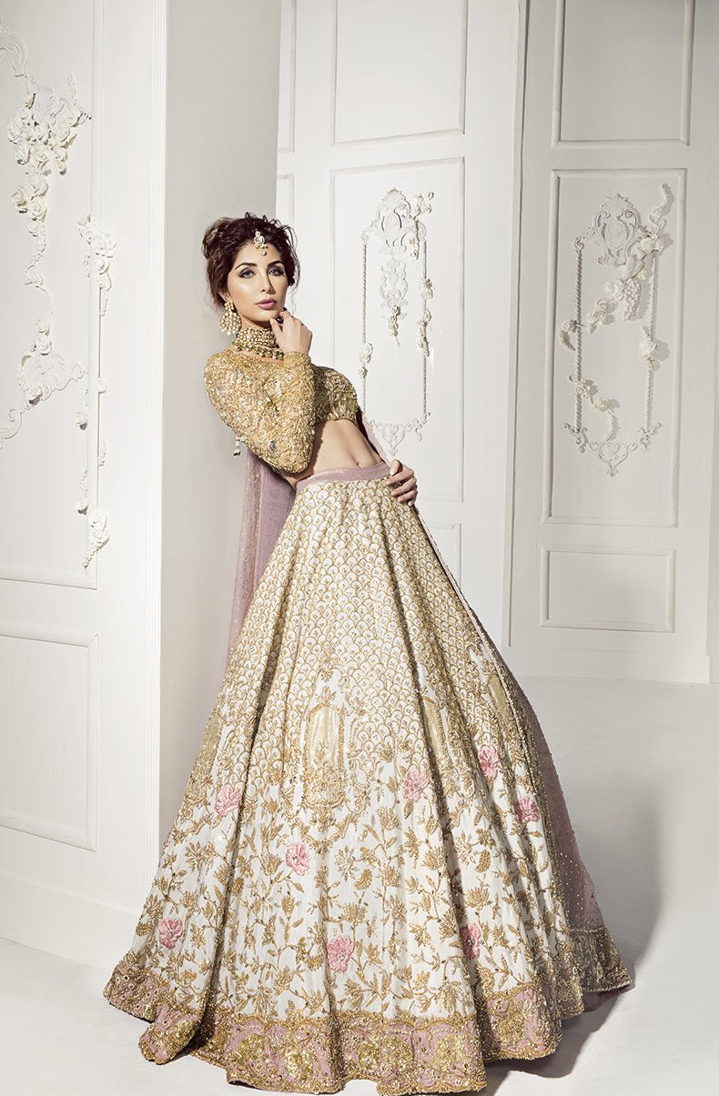 ivory bridal lehenga