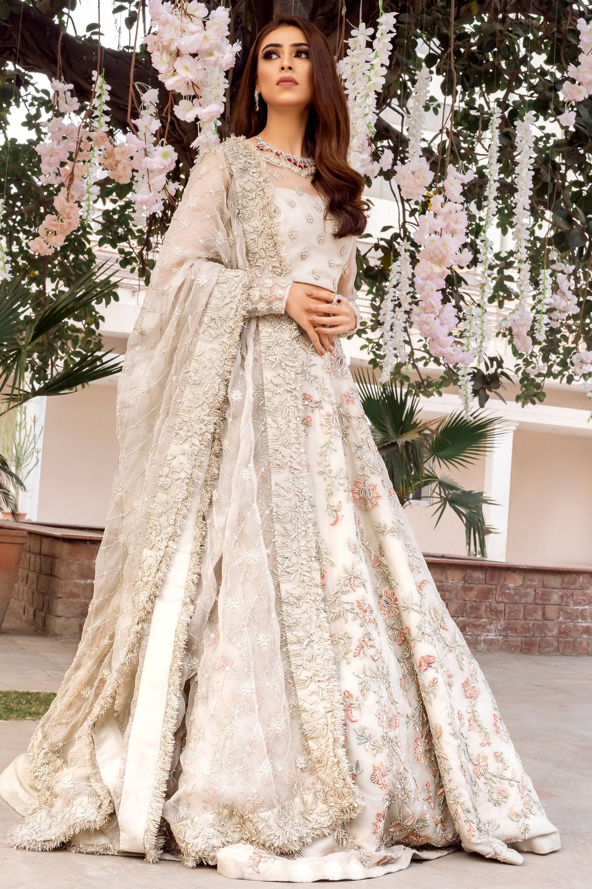 Ivory Color Wedding Lehenga Panache Haute Couture 6659