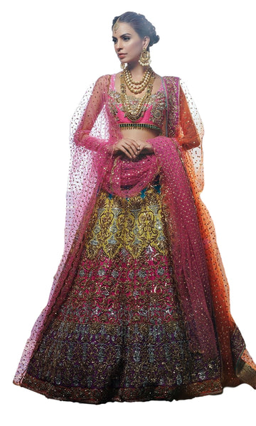 Multicolour Wedding Lehenga Panache Haute Couture 9018