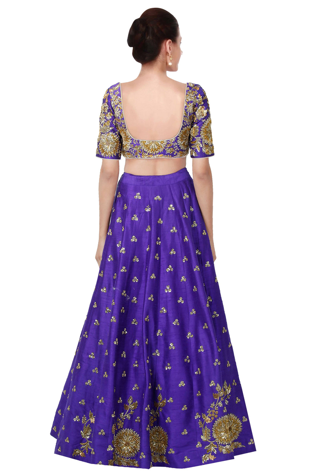 Purple Color Lehenga Choli With Pink Dupatta Panache Haute Couture 