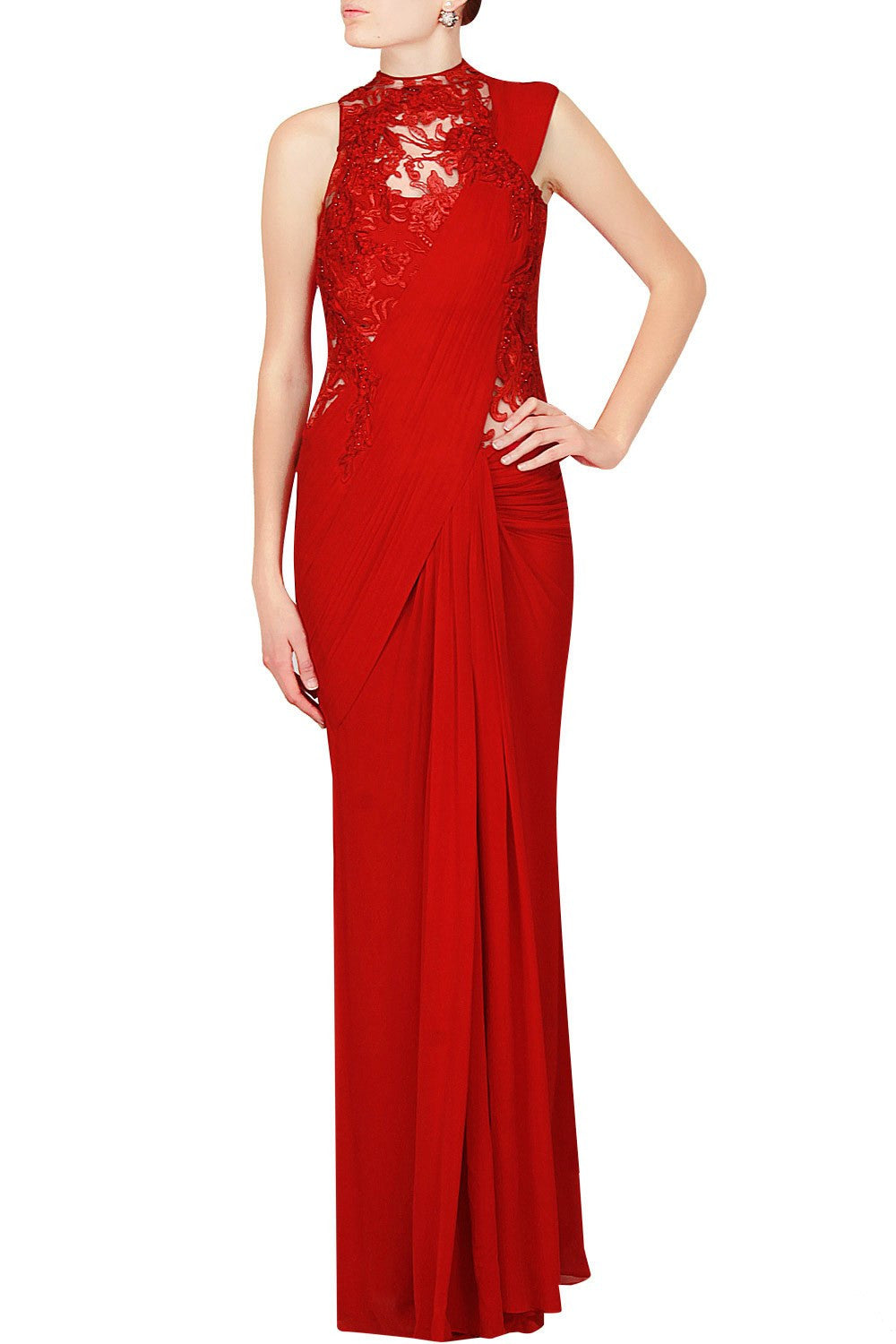 red color gown online shopping