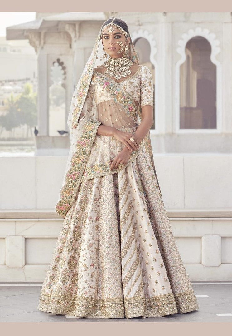 off white ghagra choli