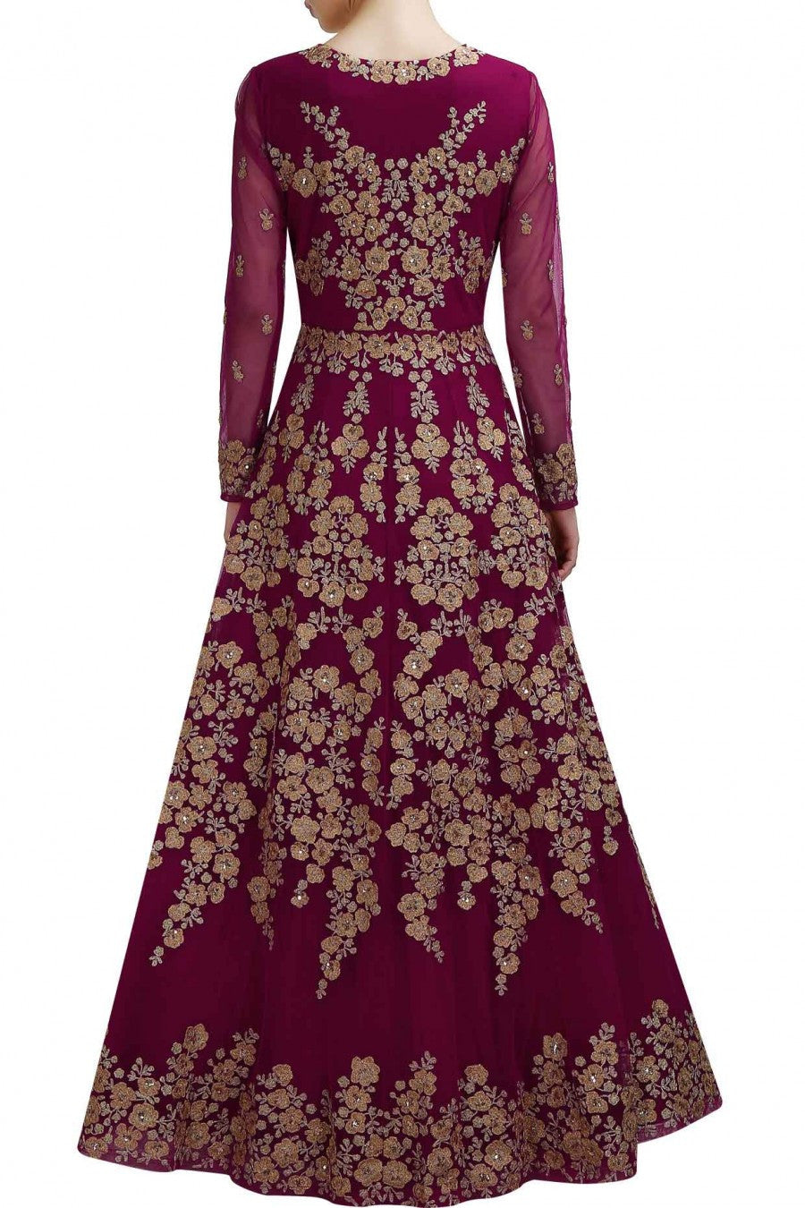 dark purple anarkali