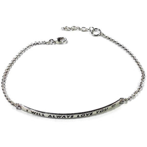 sterling silver i love you bracelet