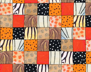 Image of Animal Skin Patch in Orange - Quilting Treasures - The Migration