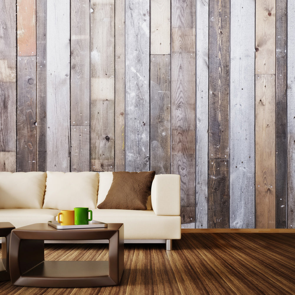 Distressed Barn Wood Wall Mural