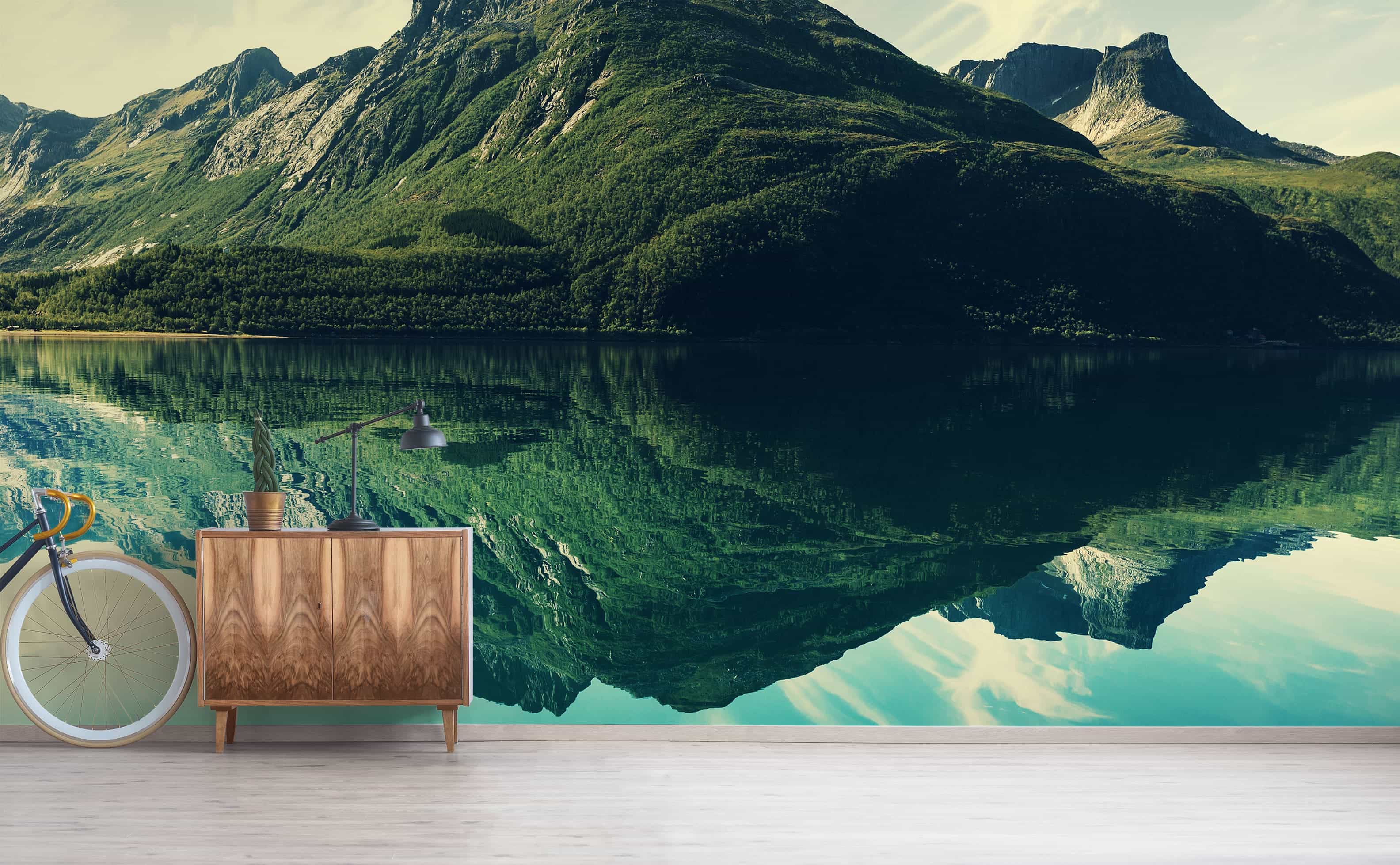 Tranquil Mountain Lake | Wall Mural | WallsNeedLove