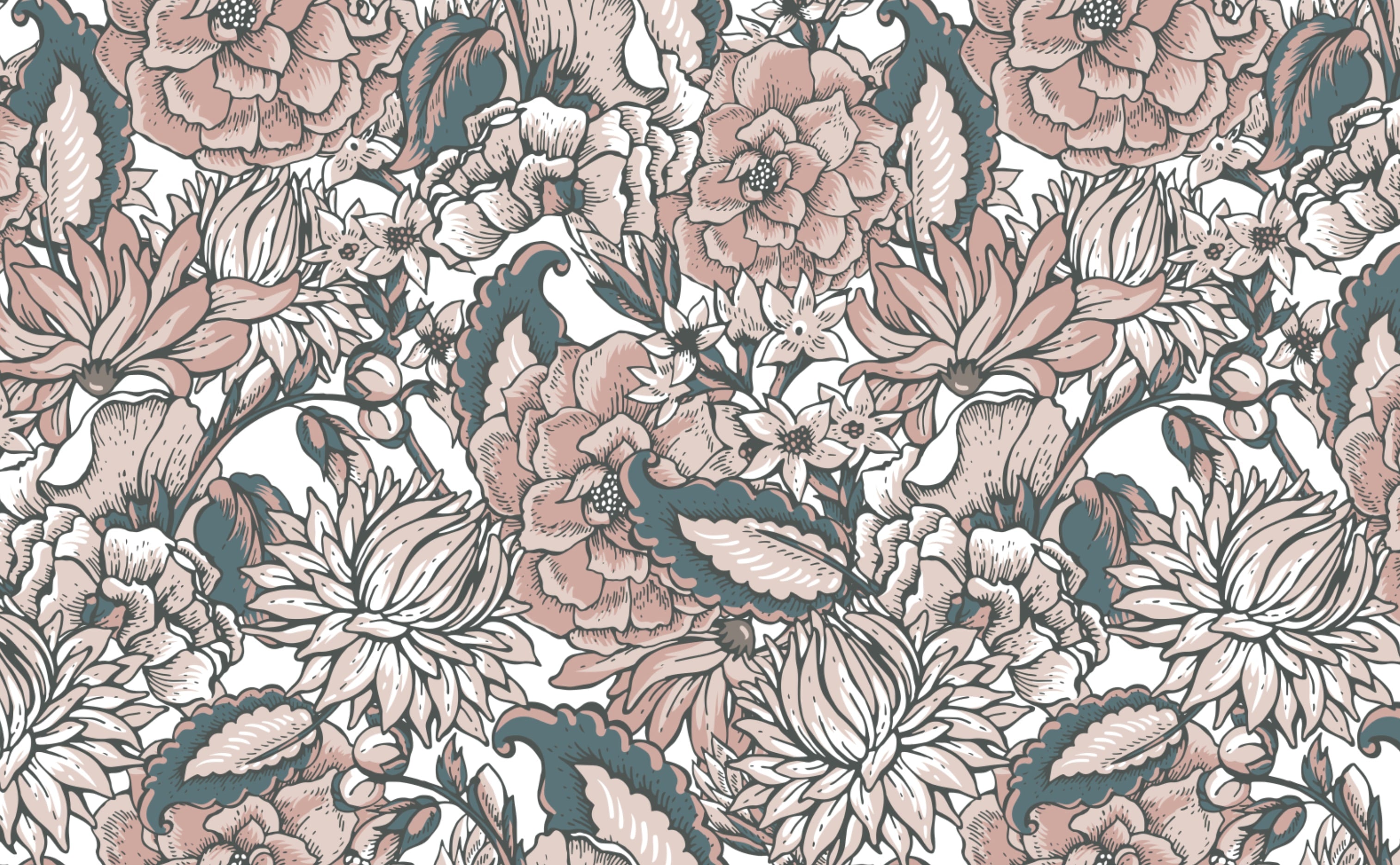 Vintage Floral Wallpaper For Walls Helen