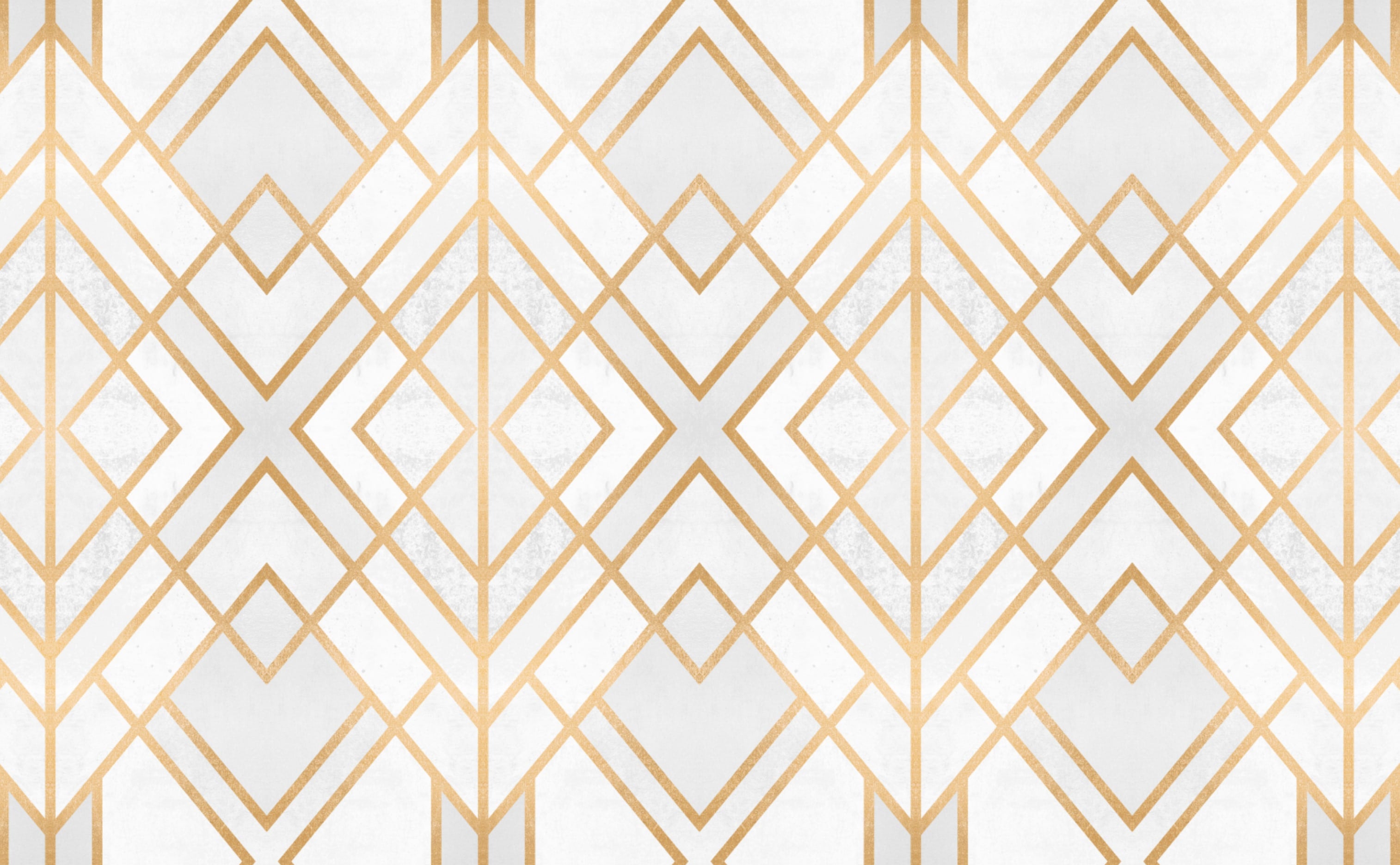 Art Deco Diamond Pattern Wallpaper For Walls Golden Geo