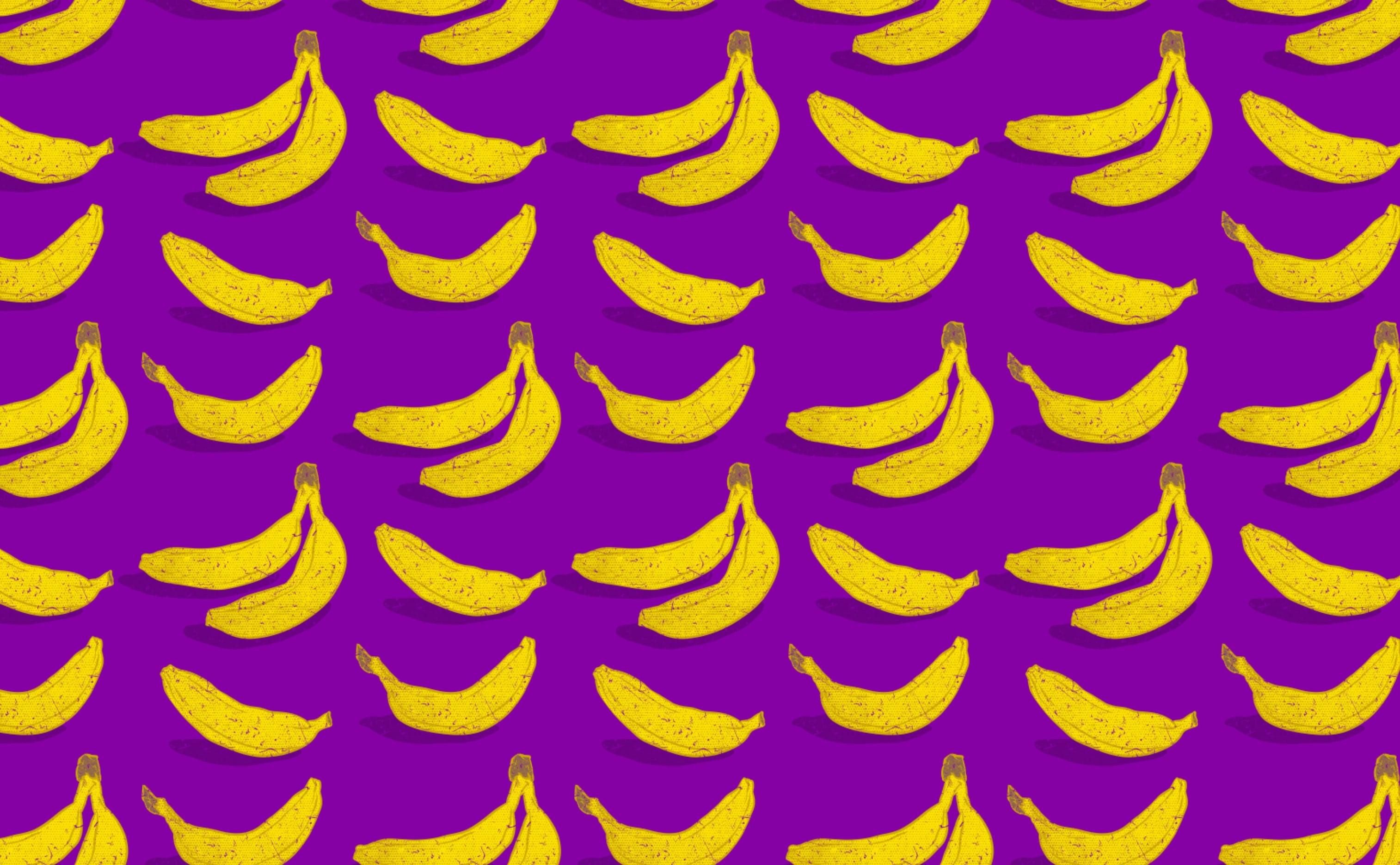 Banana on Purple Wallpaper for Walls
