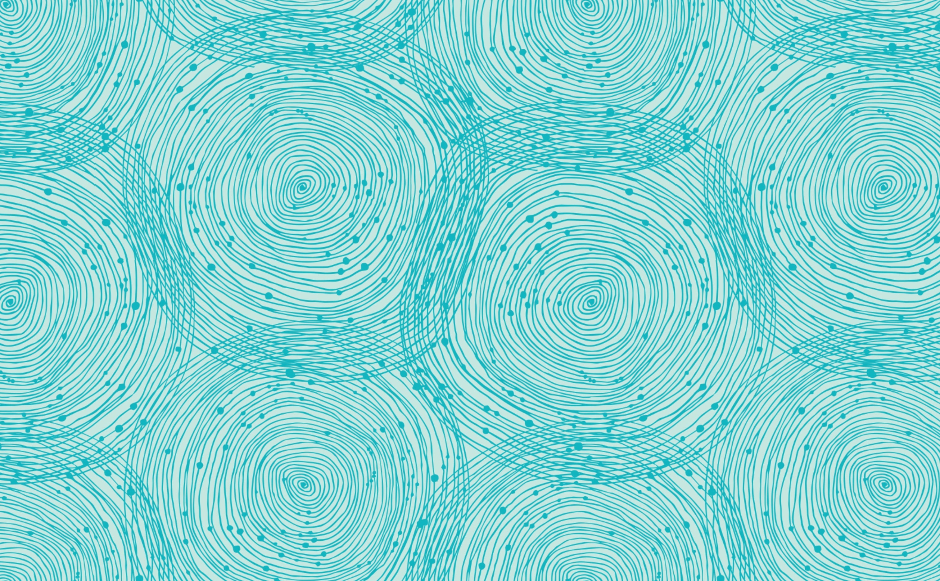 Concentric Circles Wallpaper For Walls Turquoise Spirals
