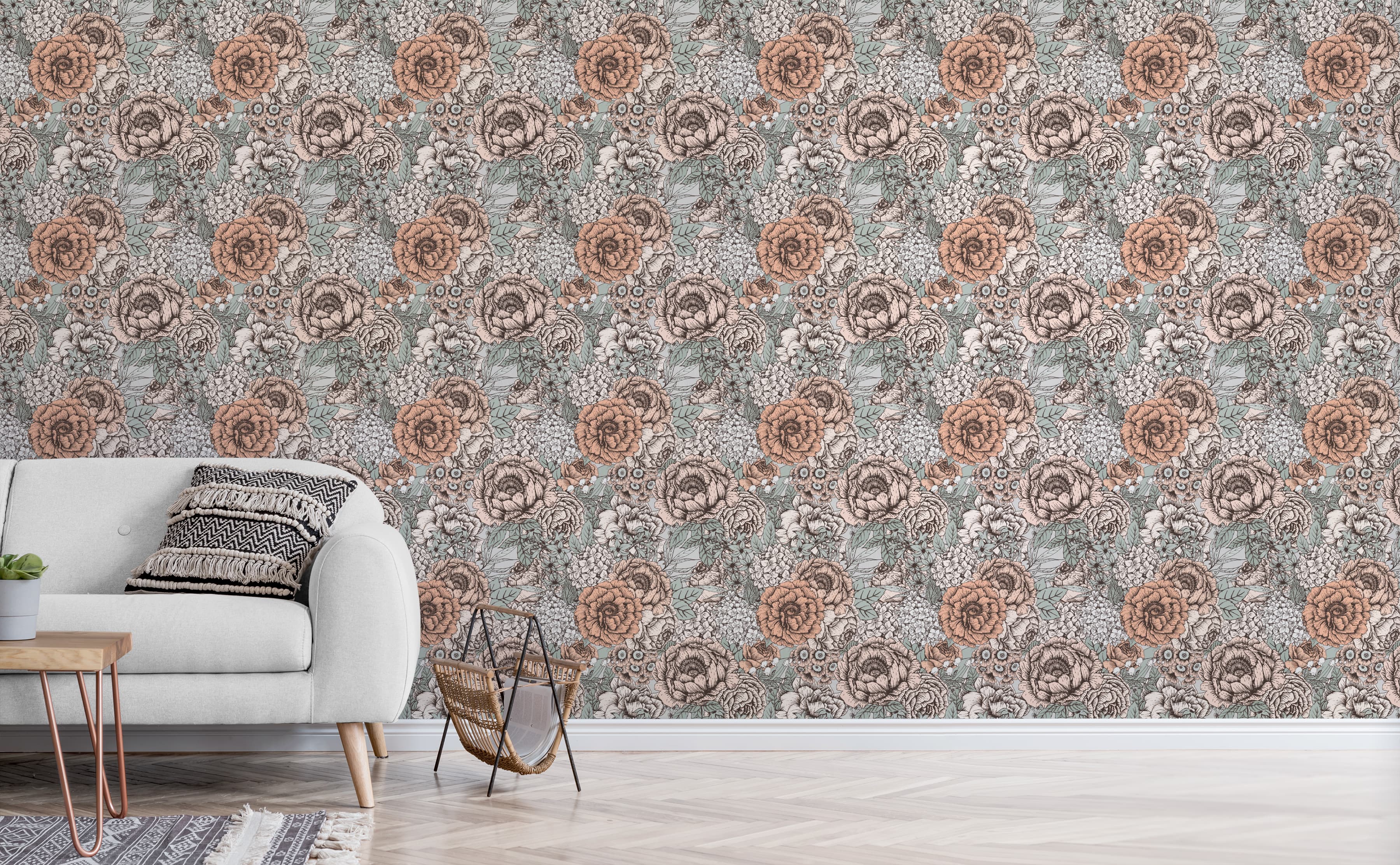 Floral Pattern Wallpaper For Walls Muted Floral Wallsneedlove Images, Photos, Reviews