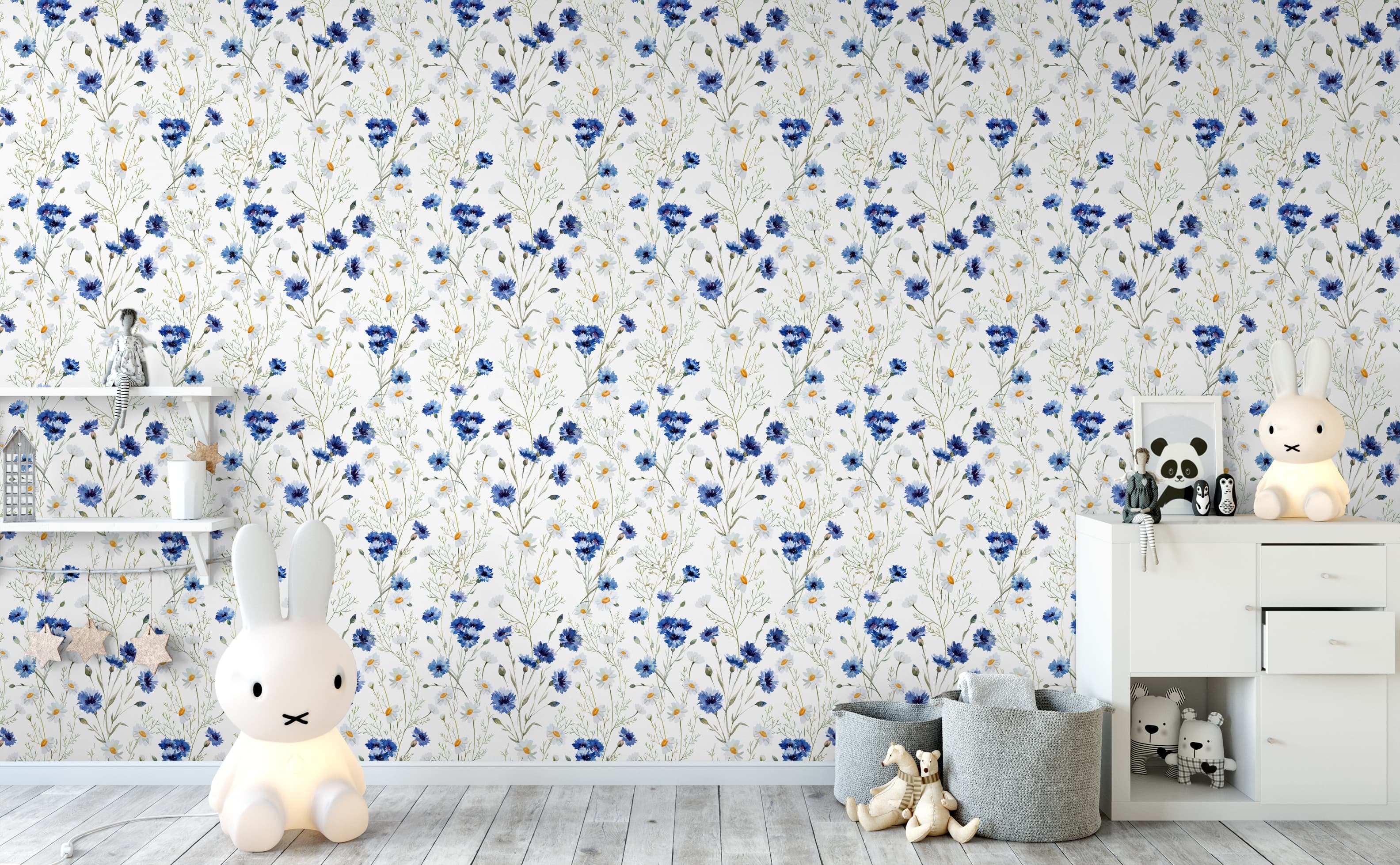 Airy Flower Pattern Wallpaper For Walls Daisy Delight Images, Photos, Reviews