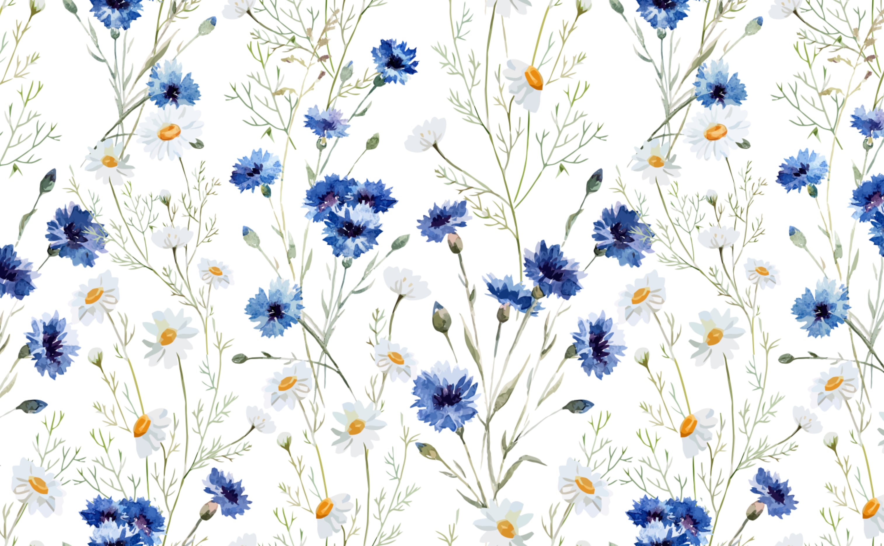Airy Flower Pattern Wallpaper For Walls Daisy Delight Images, Photos, Reviews