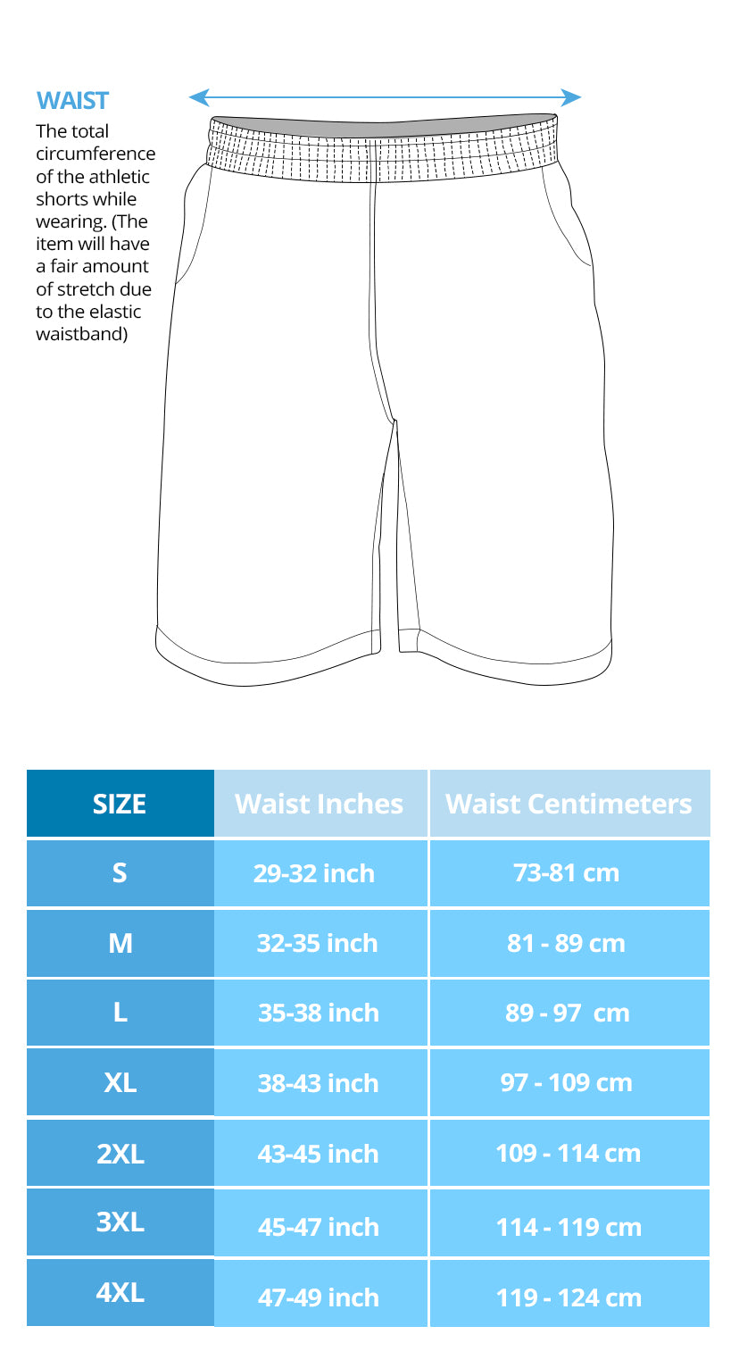 Men's Shorts Size Chart