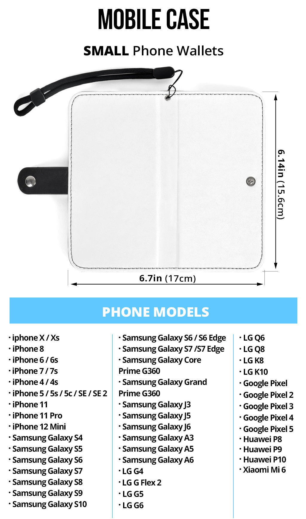 Wallet Phone Case Size Chart