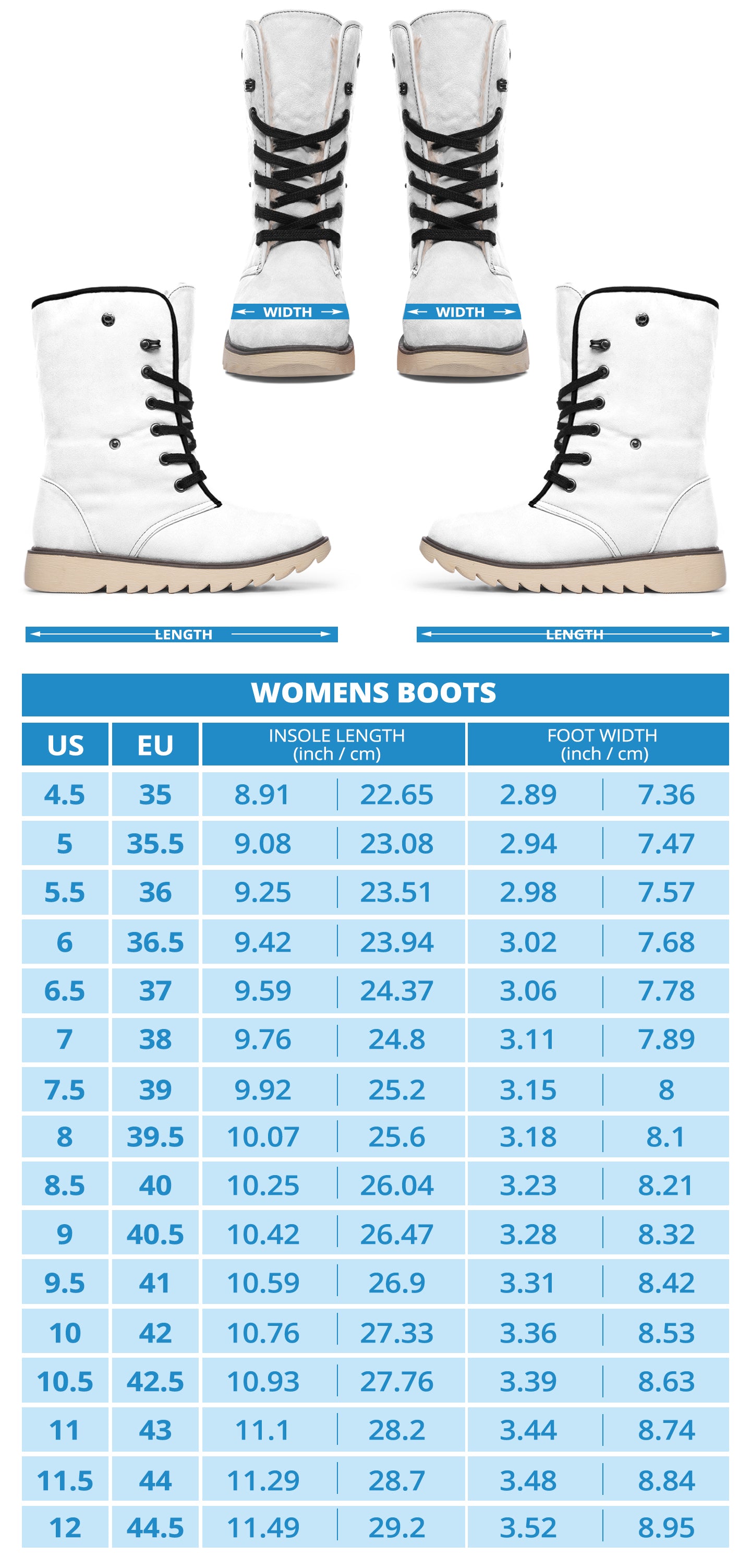 Polar Boots Size Chart