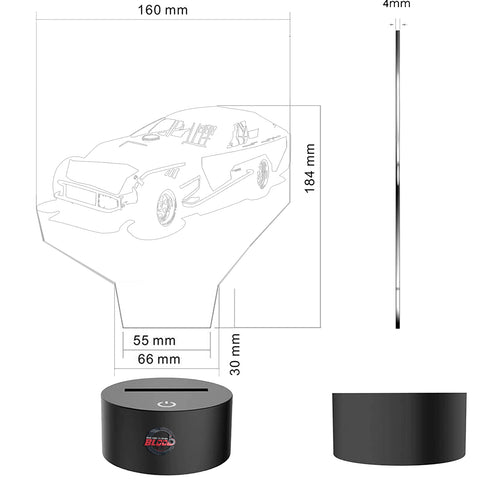 dirt racing modified 3d led lamp