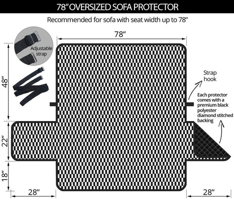 Oversized Sofa Checkered Flag Protector