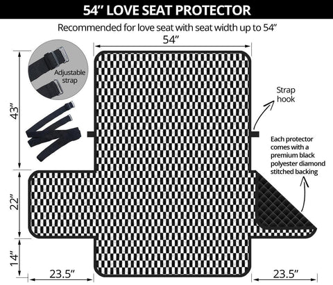 Motocross Loveseat Sofa Protector sizing chart