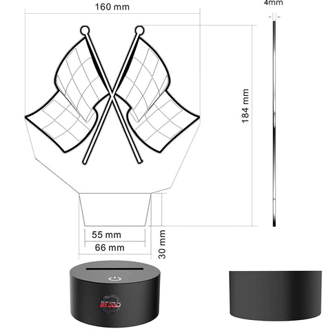 racing flag led lamp