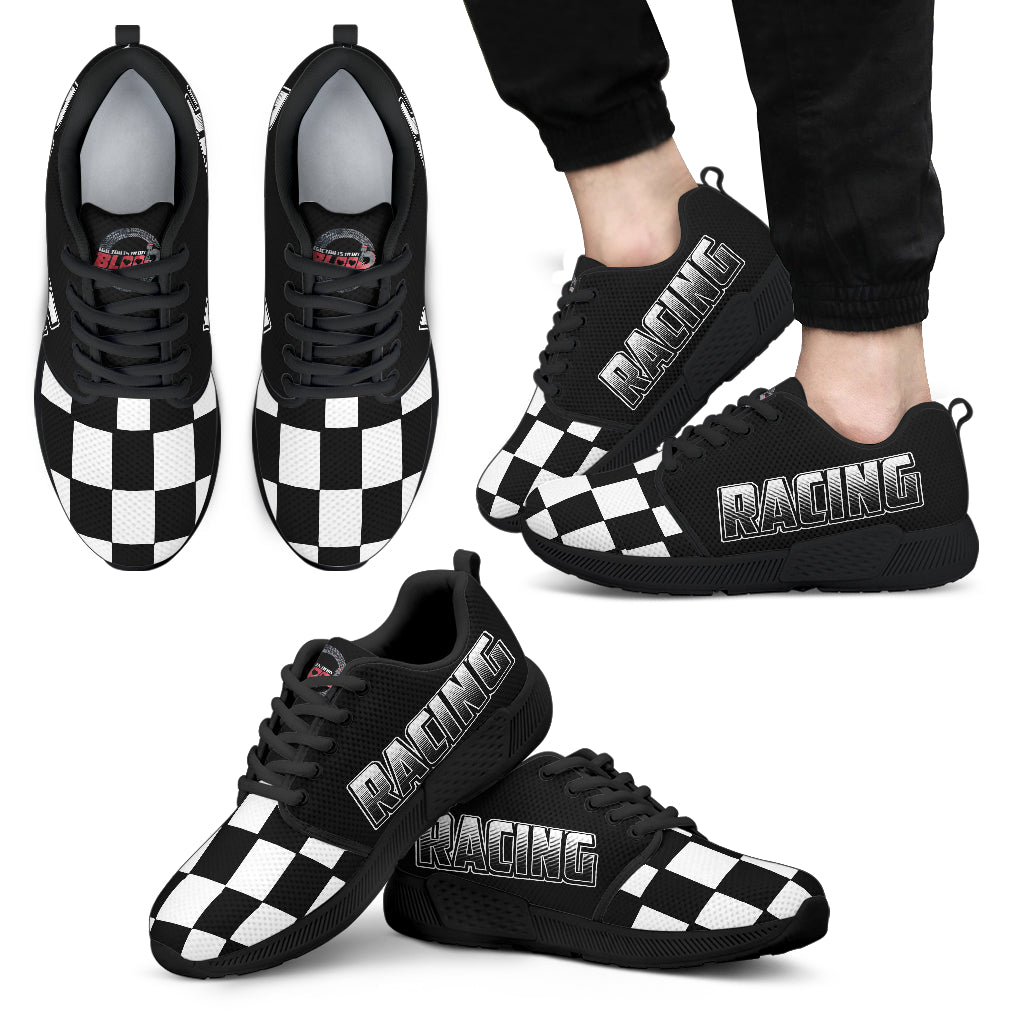 Racing Checkered Flag Athletic Sneakers 